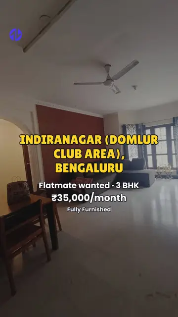 First frame of 3BHK in Indiranagar (Domlur Club Area), Bengaluru property Reel