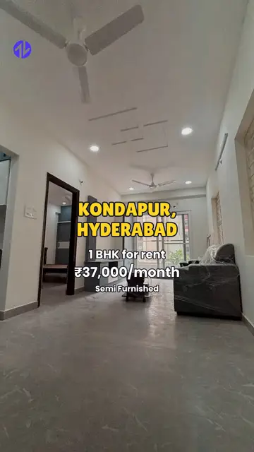 First frame of 1BHK in Kondapur, Hyderabad property Reel