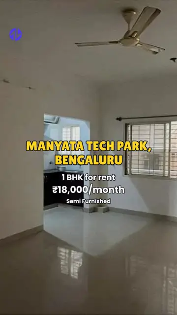 First frame of 1BHK in Manyata Tech Park, Bengaluru property Reel