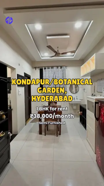 First frame of 1BHK in Kondapur/Botanical Garden, Hyderabad property Reel