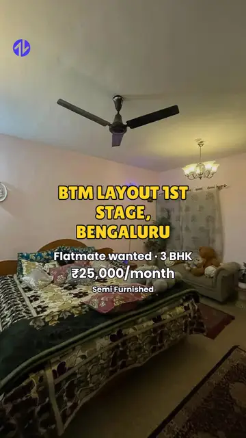 First frame of 3BHK in BTM Layout 1st Stage, Bengaluru property Reel