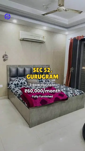 First frame of 3BHK in sec 52, Gurugram property Reel