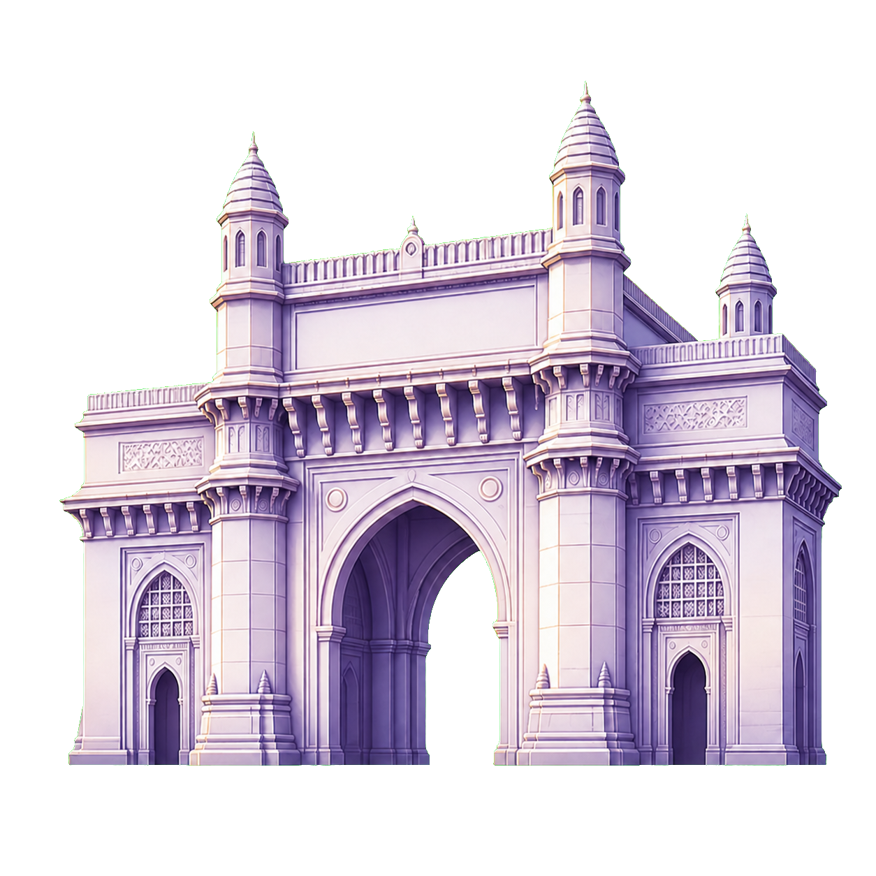 Mumbai city landmark illustration